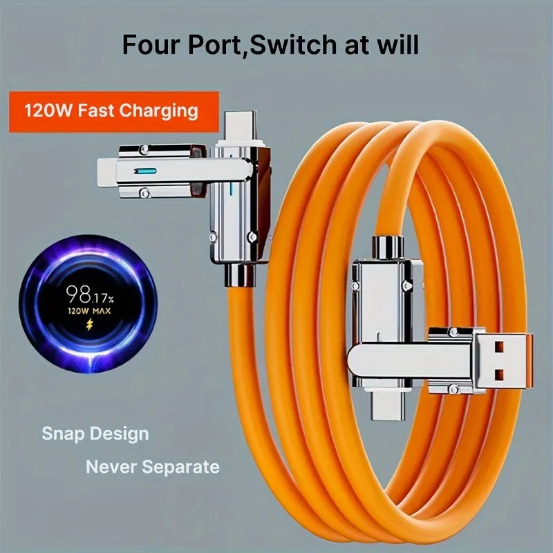 QuadCharge TangleFree Cable - 1m/3ft length