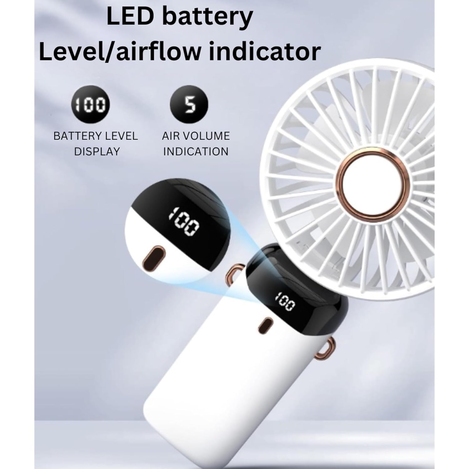 LED Portable Fan 5 speed control