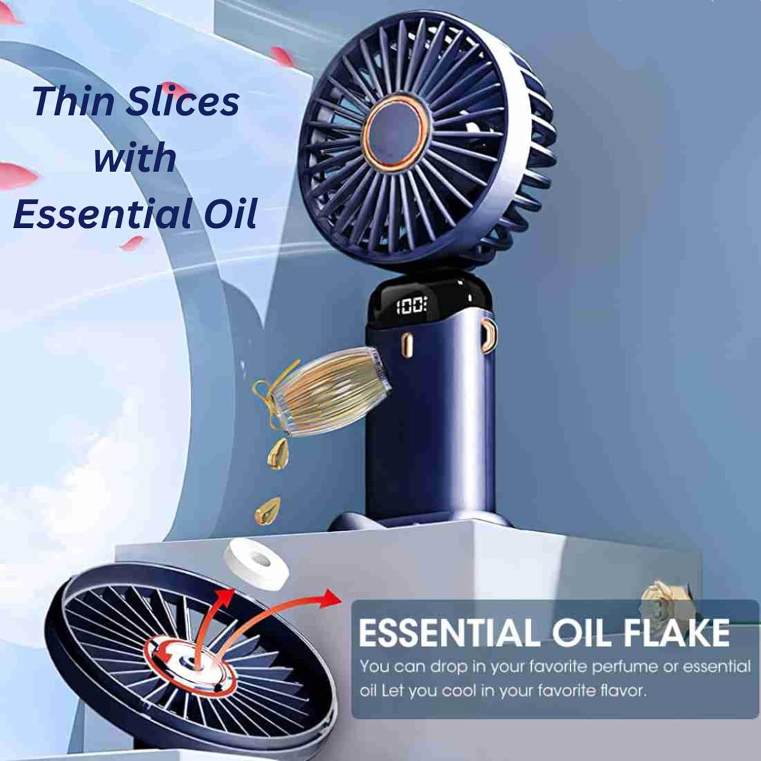 LED Portable Fan 5 speed control