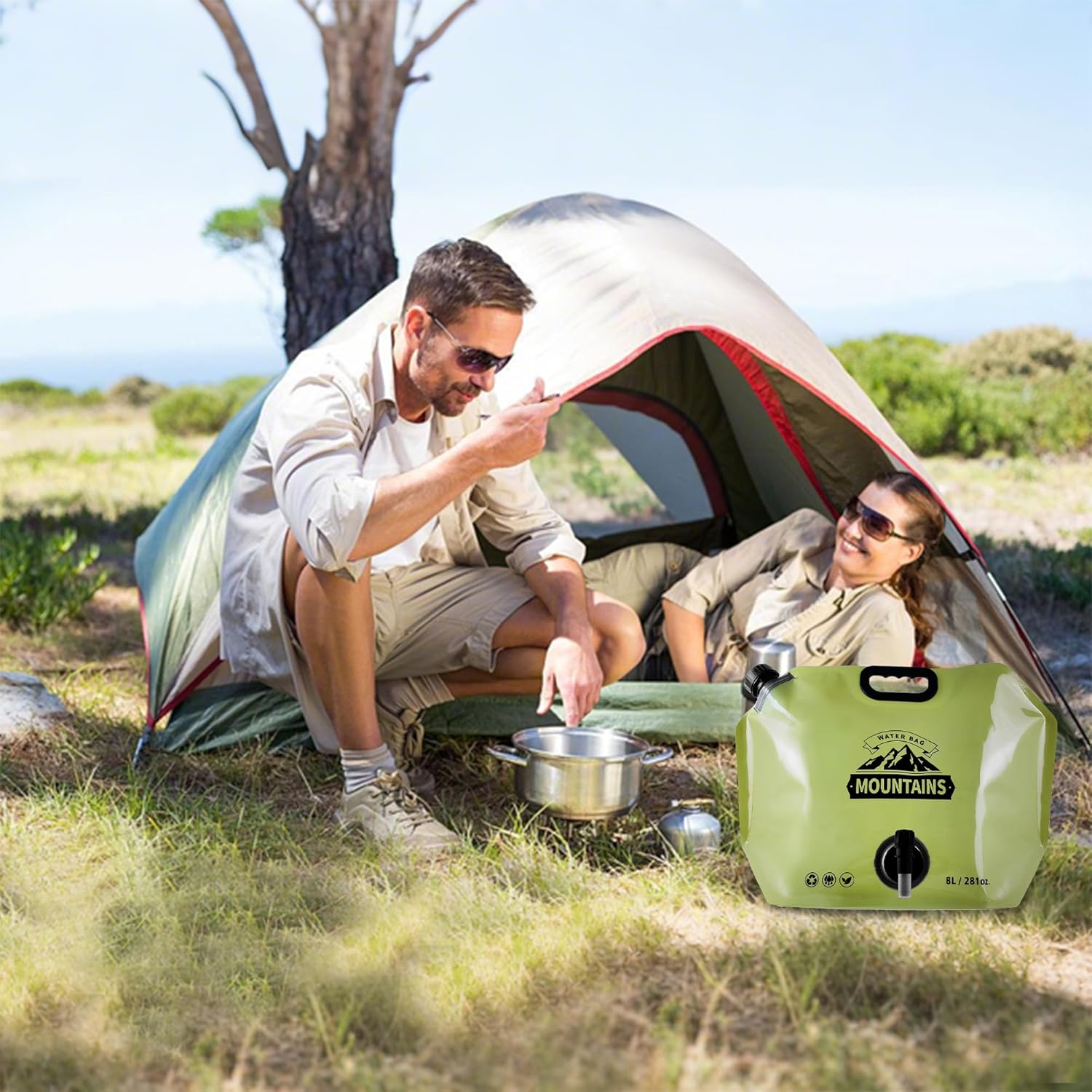 SpillSafe Portable Water Bag 8L