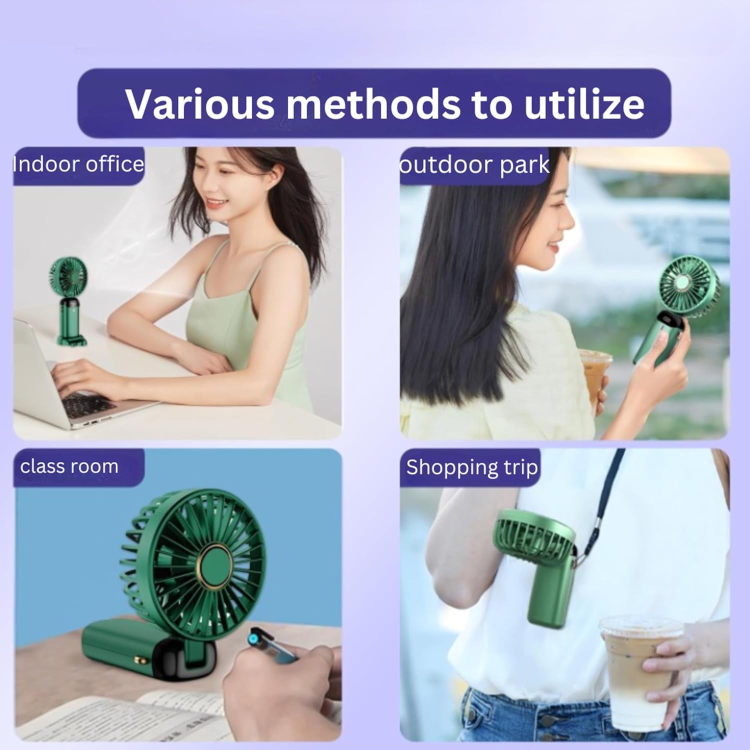 LED Portable Fan 5 speed control