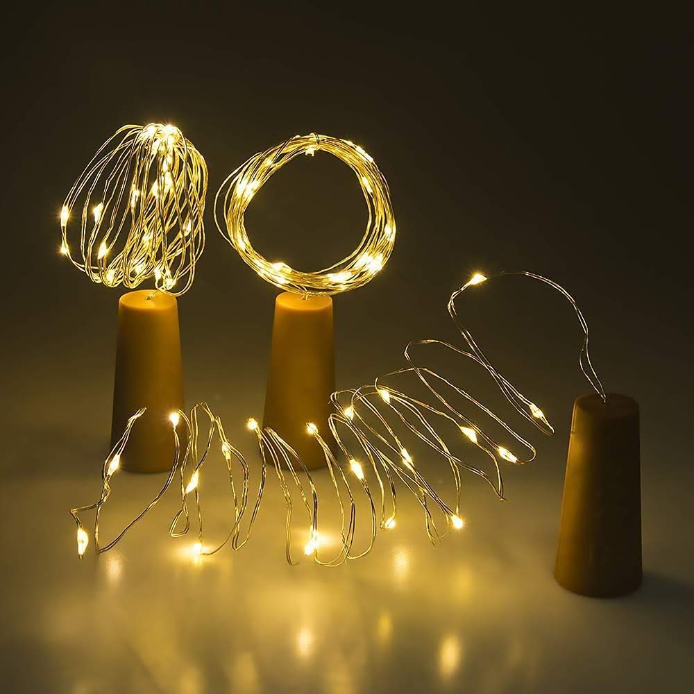 SoboStuff LuminoCork Duo: Warm Ambiance String Fairy Lights