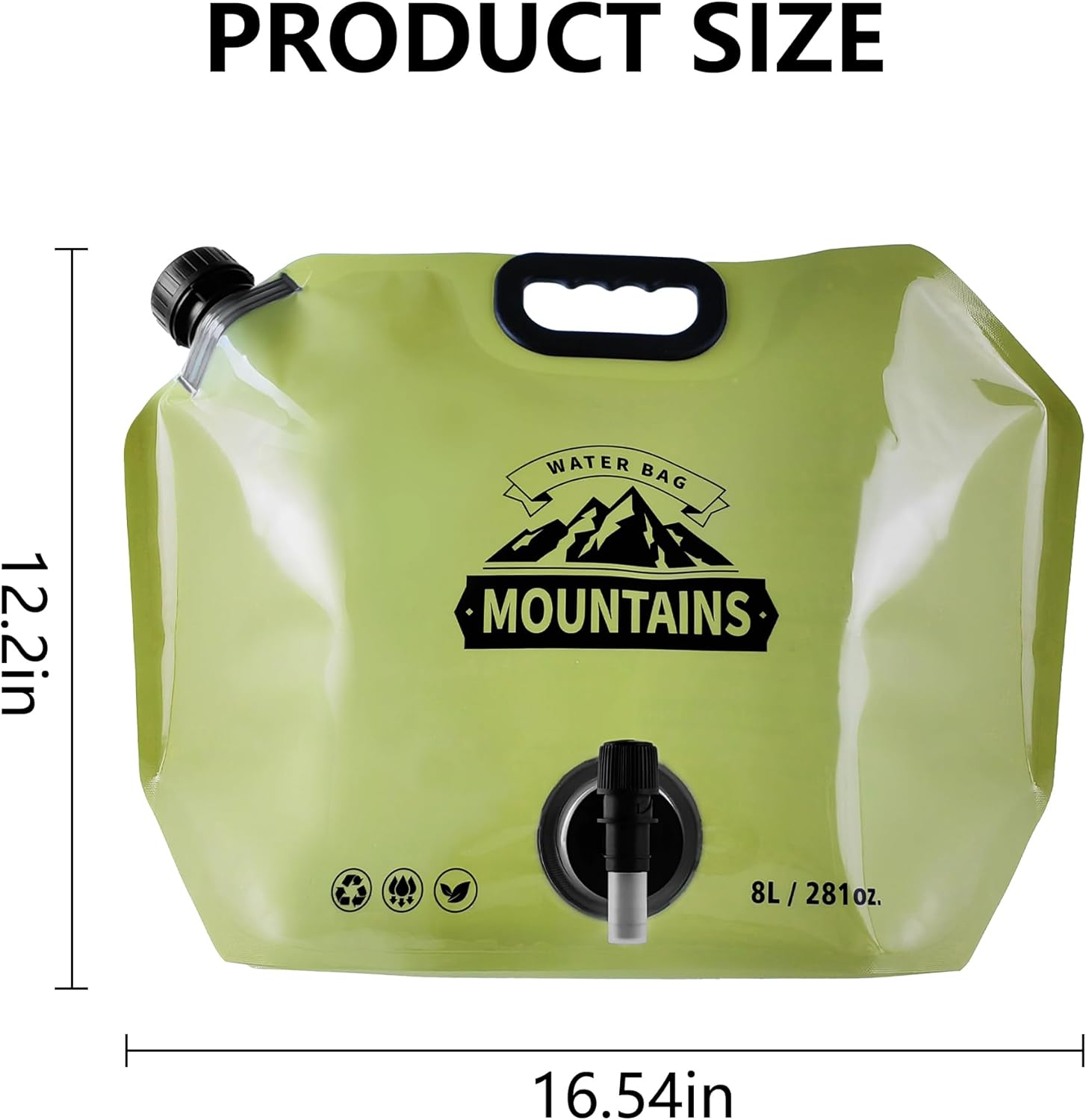 SpillSafe Portable Water Bag 8L