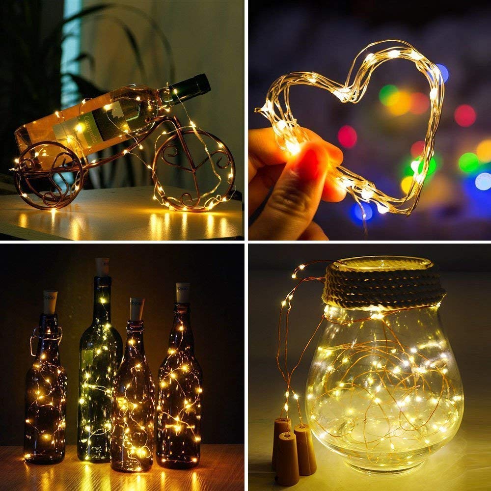 SoboStuff LuminoCork Duo: Warm Ambiance String Fairy Lights