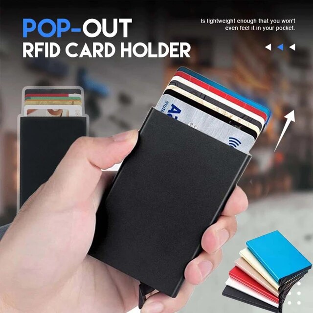 Aluminum Anti RFID Smart Wallet Pouch ID Credit Card Holder Metal